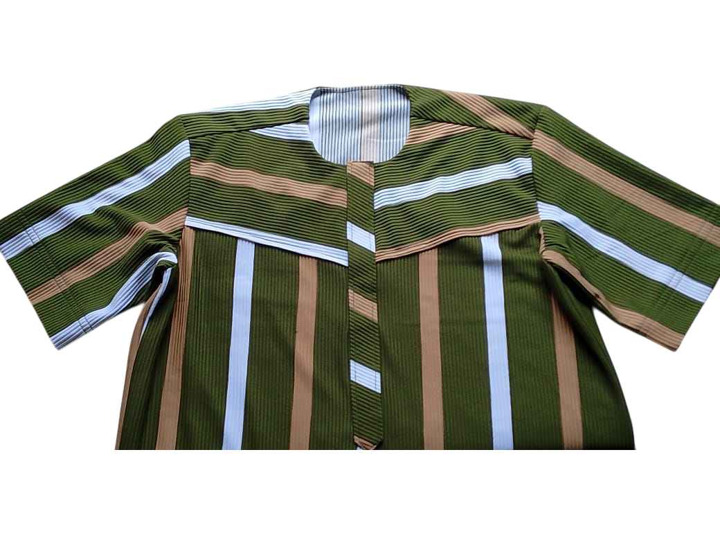 Complet Bomba africain moderne pour homme avec un motif de rayures