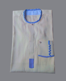 Complet Bomba africain moderne pour homme avec broderies bleues