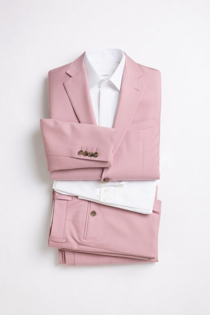 Ensemble de costume rose pour homme